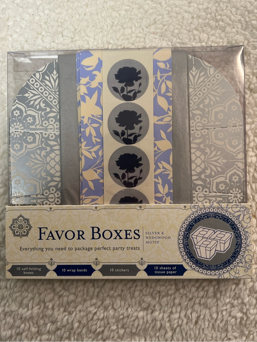 Potter "Silver & Wedgewood" Favor Asst'd Gift Boxes